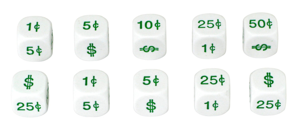 DICE MONEY DICE SET OF 10