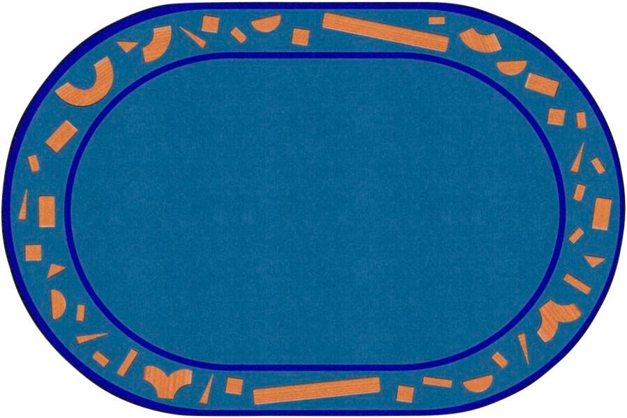 CHILDCRAFT - CARPETS - BUILDING BLOCKS - OVAL - 6 FT X 9 FT - SPECIFY CARPET COLOR