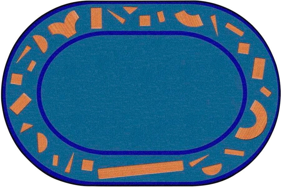 CHILDCRAFT - CARPETS - BUILDING BLOCKS - OVAL - 4 FT X 6 FT - SPECIFY CARPET COLOR