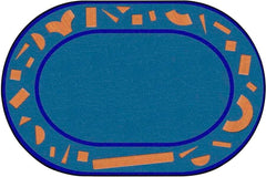 CHILDCRAFT - CARPETS - BUILDING BLOCKS - OVAL - 4 FT X 6 FT - SPECIFY CARPET COLOR