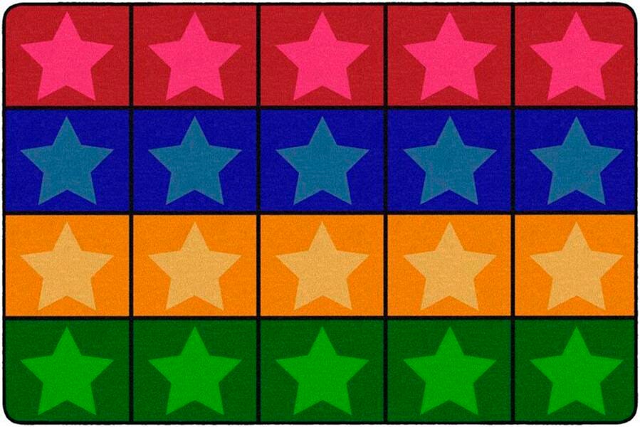 CHILDCRAFT - CARPETS - EVERYONES A STAR - RECTANGLE - 6 FT X 9 FT - SPECIFY NUMBER OF SEATS - SPECIFY CARPET COLOR