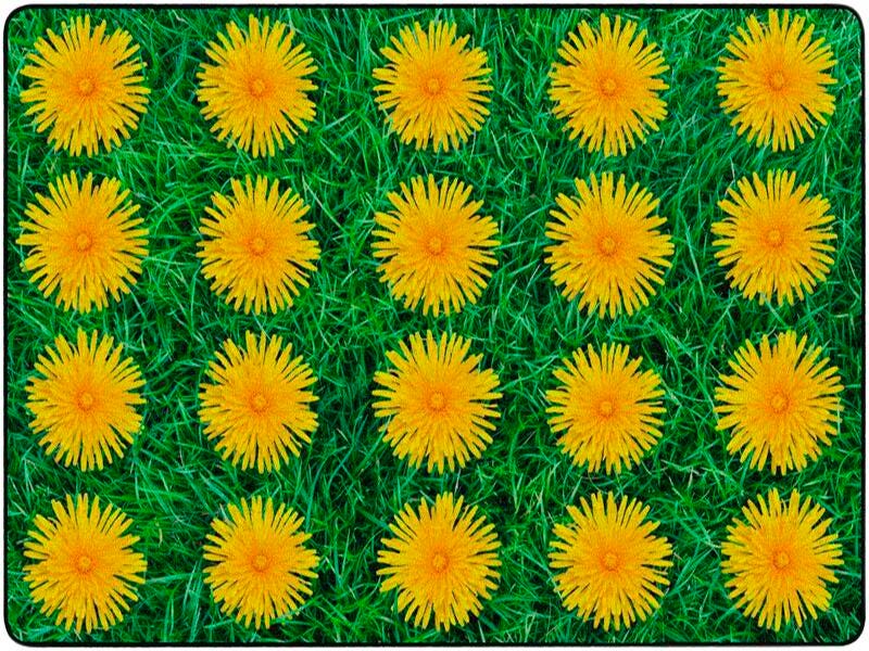CHILDCRAFT - CARPETS - DANDELIONS SEATING PHOTOFUN - RECTANGLE - 6 FT X 9 FT - SPECIFY NUMBER OF SEATS - SPECIFY CARPET COLOR