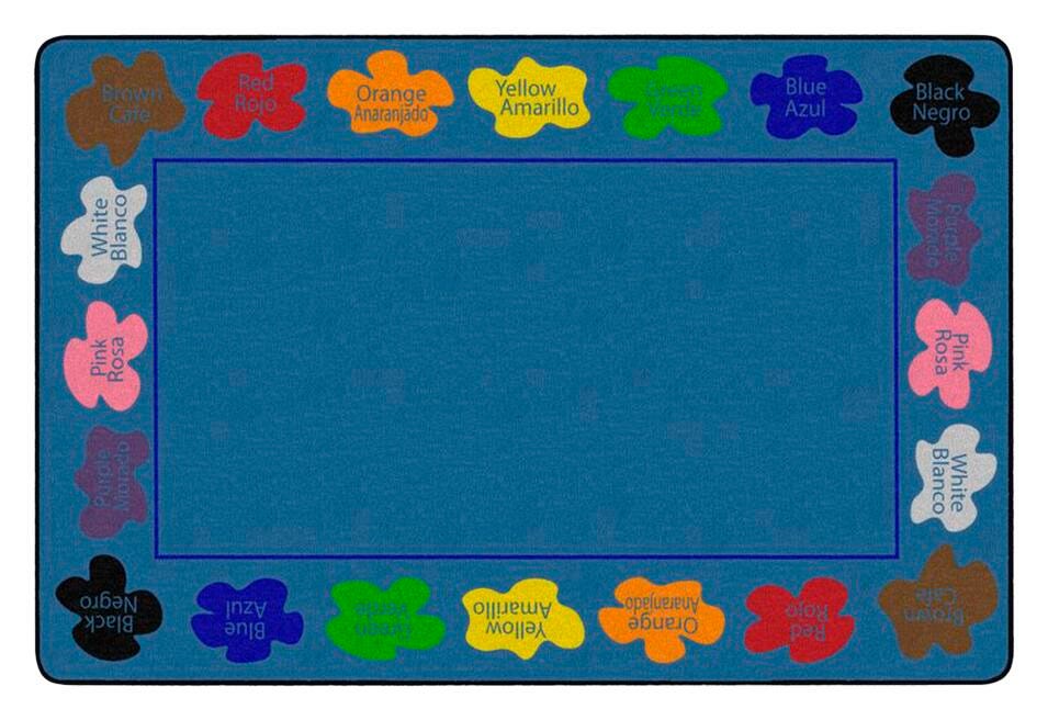 CHILDCRAFT - CARPETS - LEARN YOUR COLORS BILINGUAL - RECTANGLE - 4 FT X 6 FT