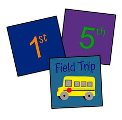 CHILDCRAFT LETS START OUR DAY CALENDAR SQUARES - SET OF 35