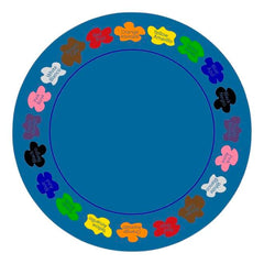 CHILDCRAFT - CARPETS - LEARN YOUR COLORS BILINGUAL - ROUND - 8 FT DIA