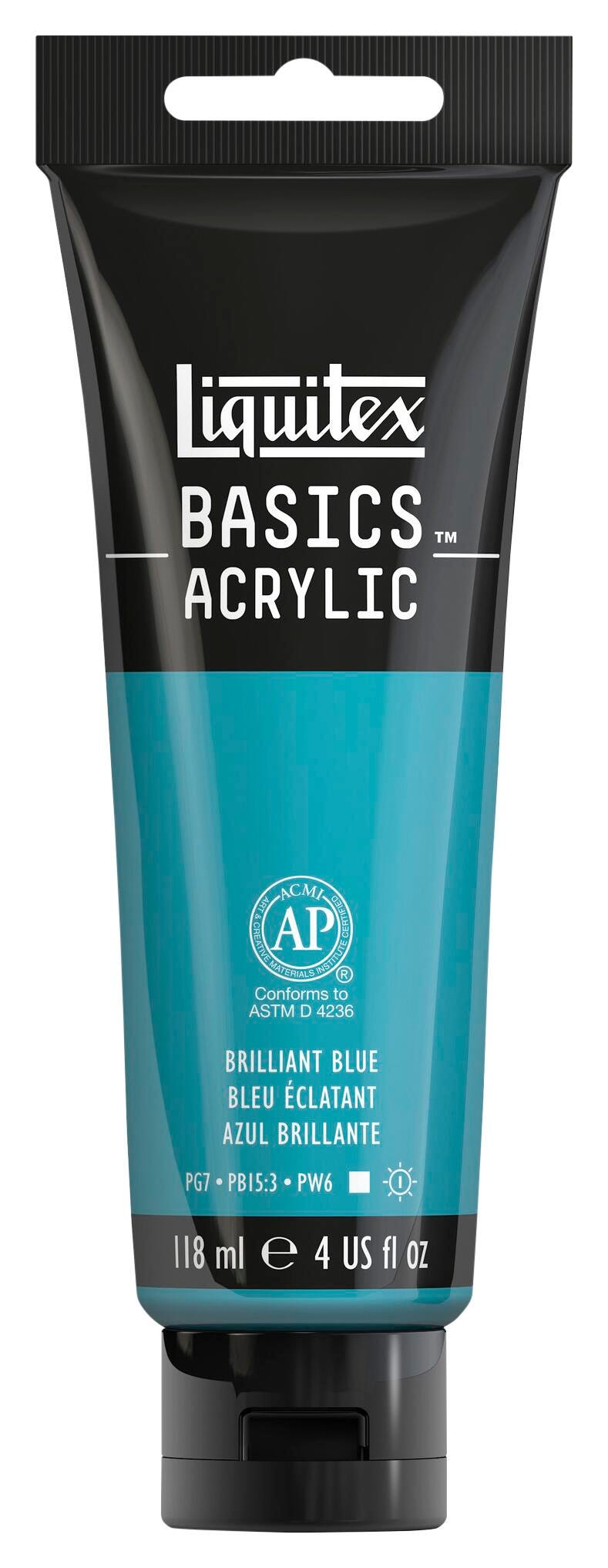 PAINT ACRYLIC LIQUITEX BASICS BRILLIANT BLUE 4 OZ