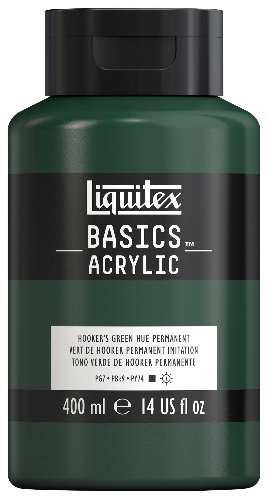 PAINT ACRYLIC LIQUITEX BASICS HOOKERS GREEN HUE PERMANENT 14 OZ