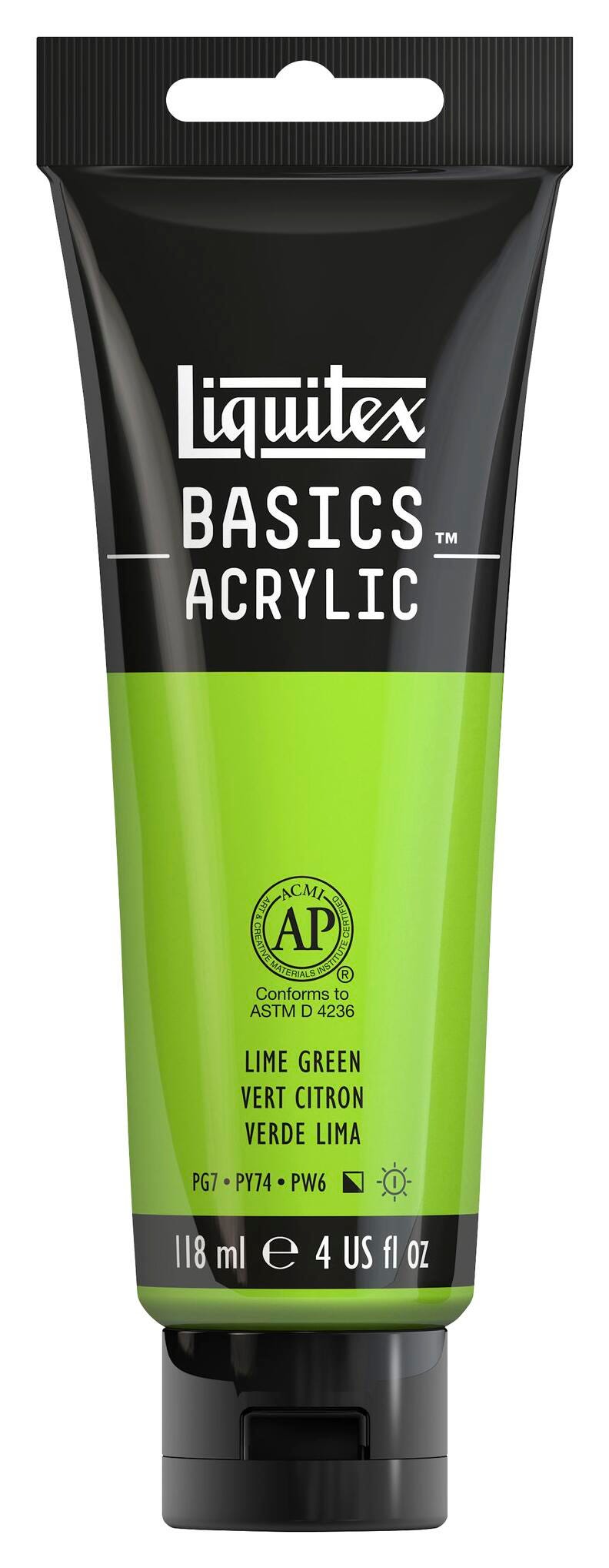 PAINT ACRYLIC LIQUITEX BASICS LIME GREEN 4 OZ