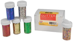 GLITTER 3/4 OZ ASST COLORS SCHOOL SMART SET OF 6