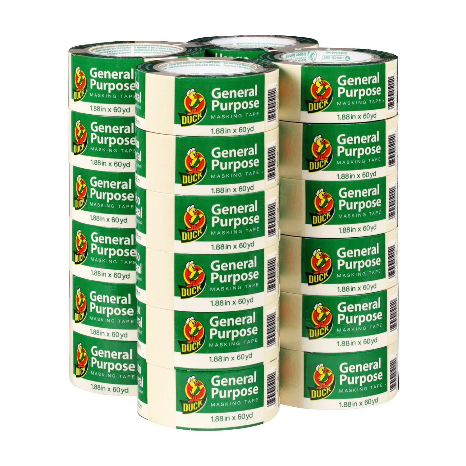 TAPE DUCK GENERAL PURPOSE MASKING 1.88IN X 60YD PACK OF 24