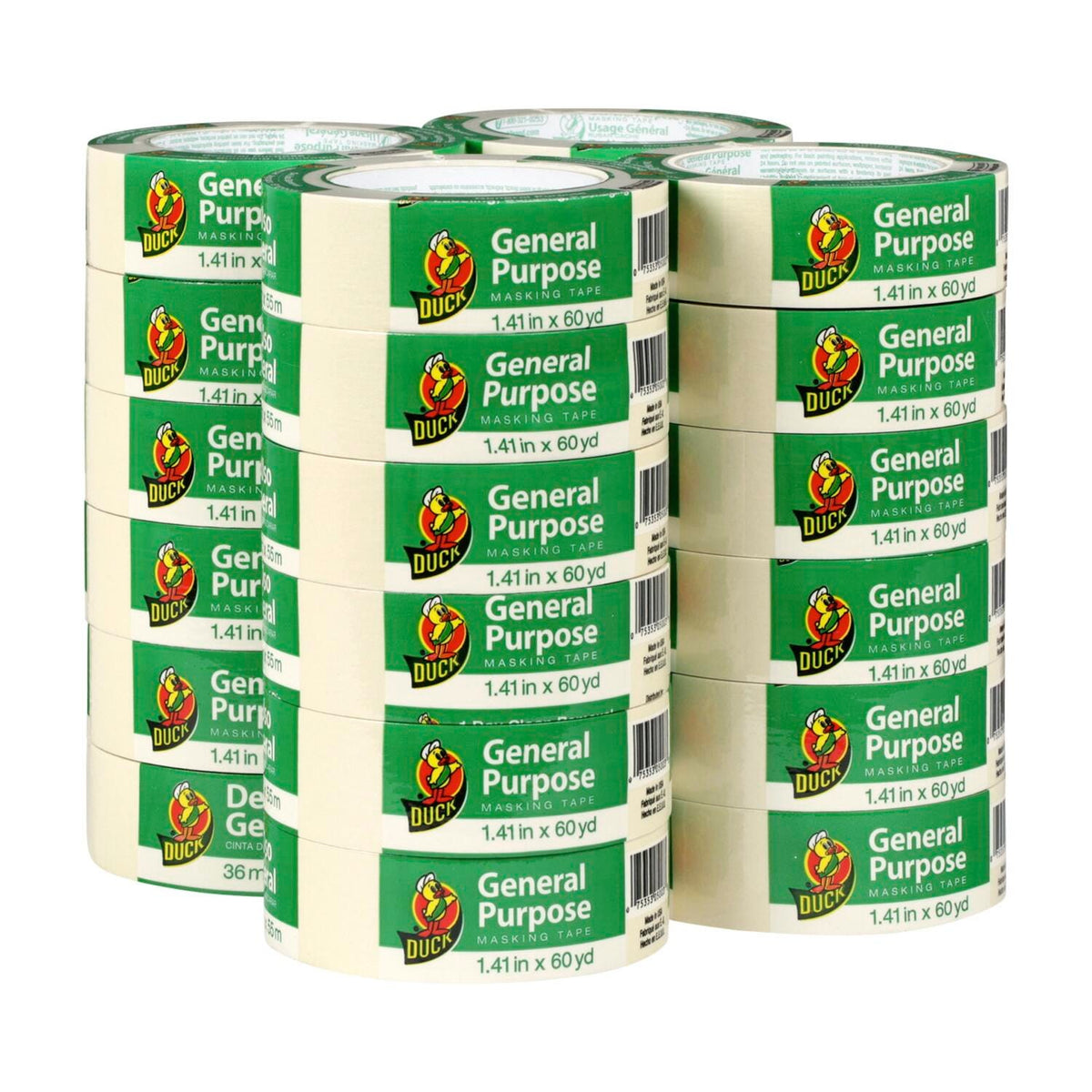 TAPE DUCK GENERAL PURPOSE MASKING 1.41IN X 60YD PACK OF 24
