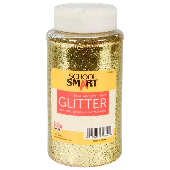 GLITTER 16 OZ GOLD SCHOOL SMART