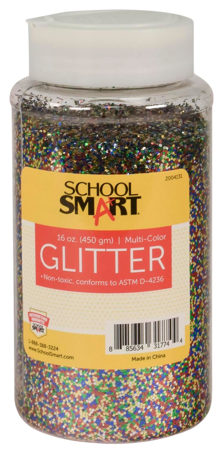 GLITTER 16 OZ MULTI COLOR SCHOOL SMART