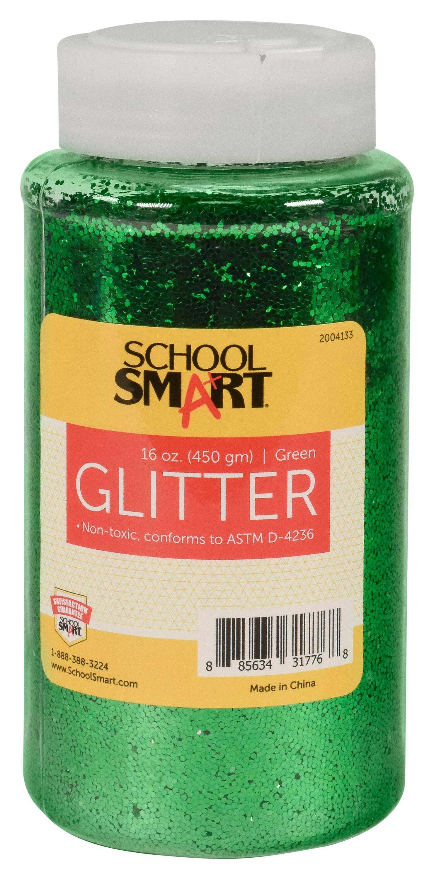GLITTER 16 OZ GREEN SCHOOL SMART