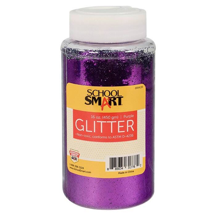 GLITTER 16 OZ PURPLE SCHOOL SMART