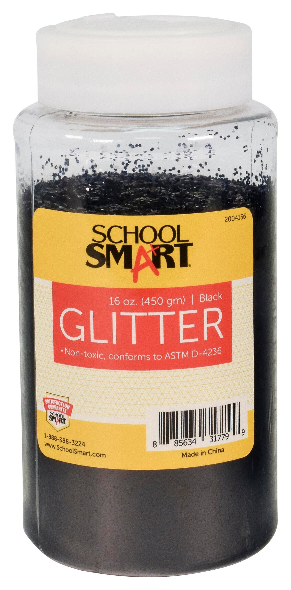 GLITTER 16 OZ BLACK SCHOOL SMART