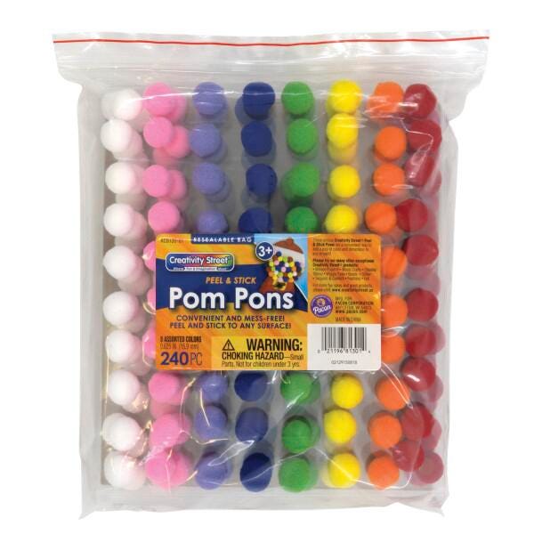 POM PONS SELF-ADHESIVE ASSORTED COLOR SET OF 240