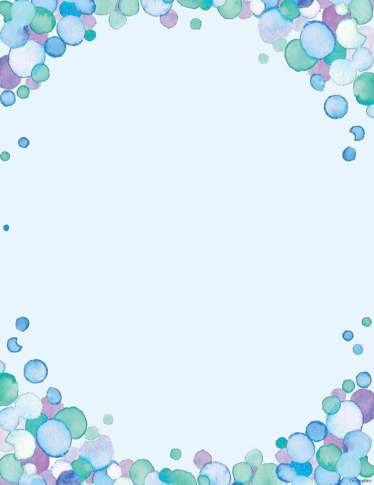 PAPER COPY WATERCOLOR DOTS 8.5X11 IN 50 SHTS