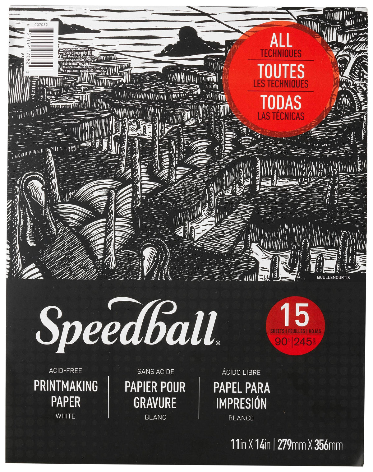PAD PRINTMAKING SPEEDBALL 11X14 15 SHTS 245 GSM