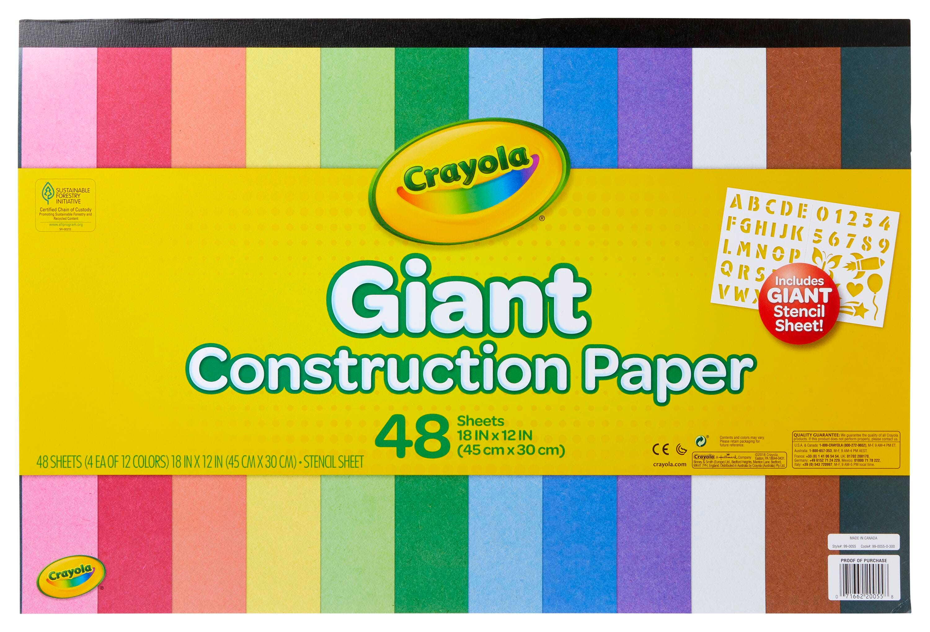 PAPER GIANT CONSTRUCTION WITH STENCIL SHEET CRAYOLA