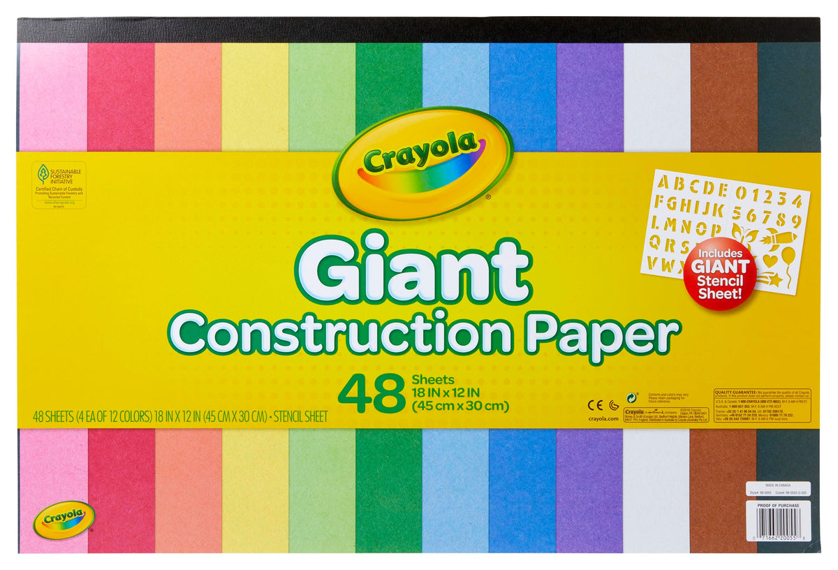 PAPER GIANT CONSTRUCTION WITH STENCIL SHEET CRAYOLA