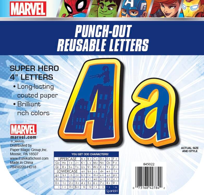 LETTERS PUNCH OUT MARVEL SUPER HERO 4 IN SET OF 223