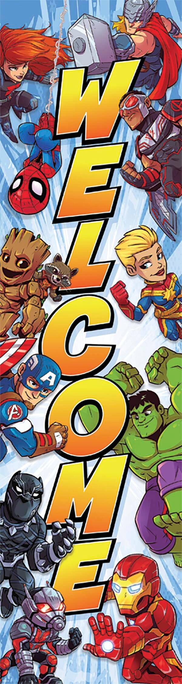 BANNER WELCOME MARVEL SUPER HERO ADVENTURE 45X12 IN