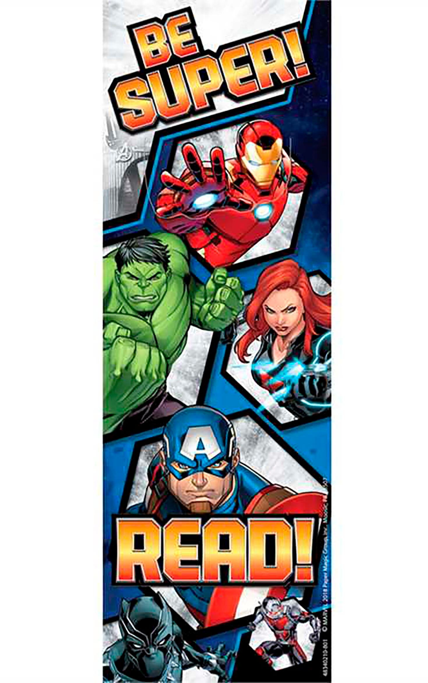 BOOKMARKS MARVEL SUPER HERO 2X6 IN PK OF 36