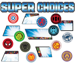 BULLETIN BOARD SET MINI MARVEL SUPER CHOICE 19 PC