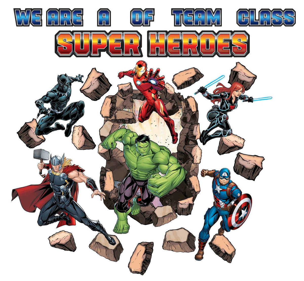 BULLETIN BOARD SET MARVEL CLASS OF SUPER HEROES 27 PC