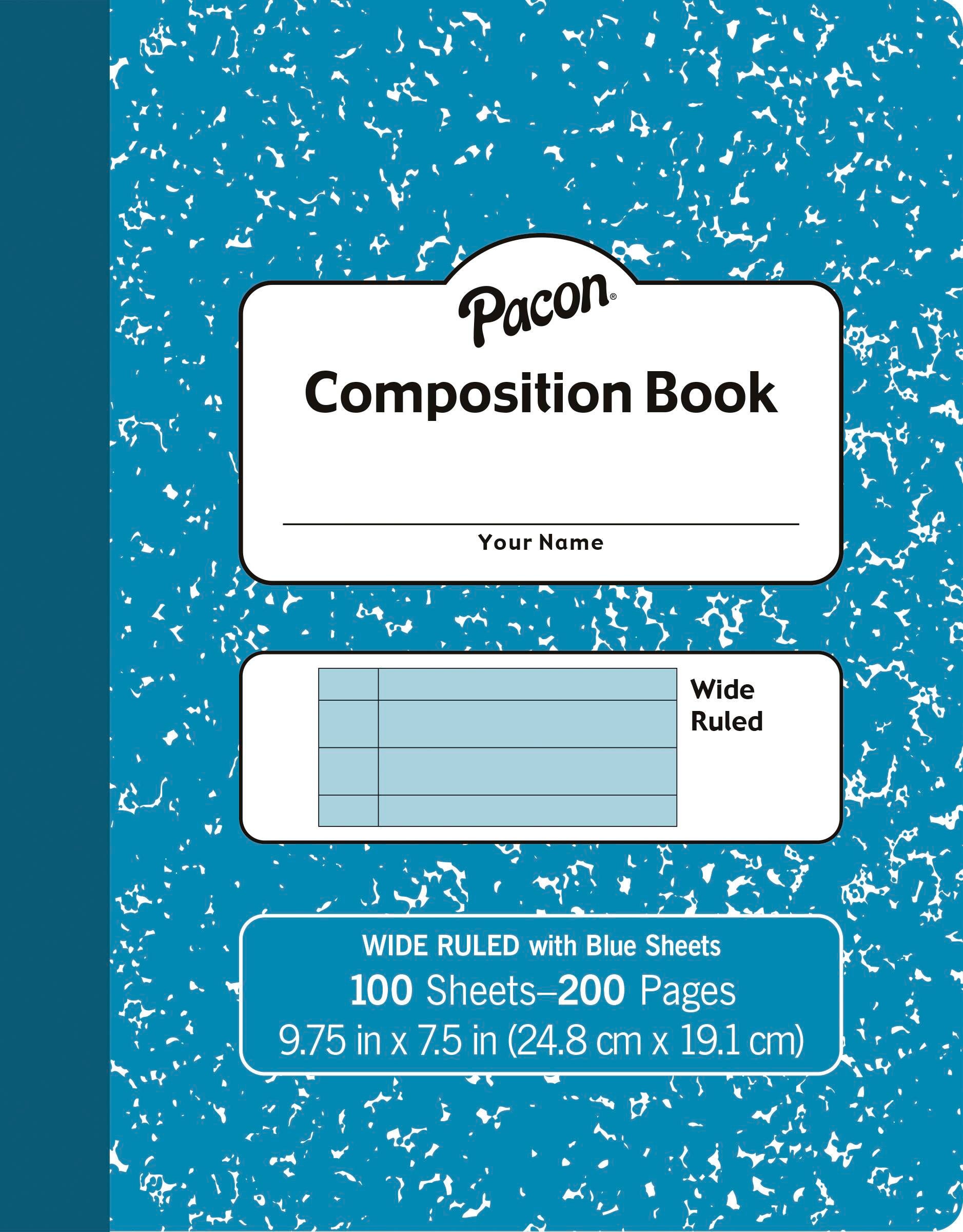 BOOK COMPOSITION PACON PASTEL BLUE 9.75X7.5 IN 100 SHTS