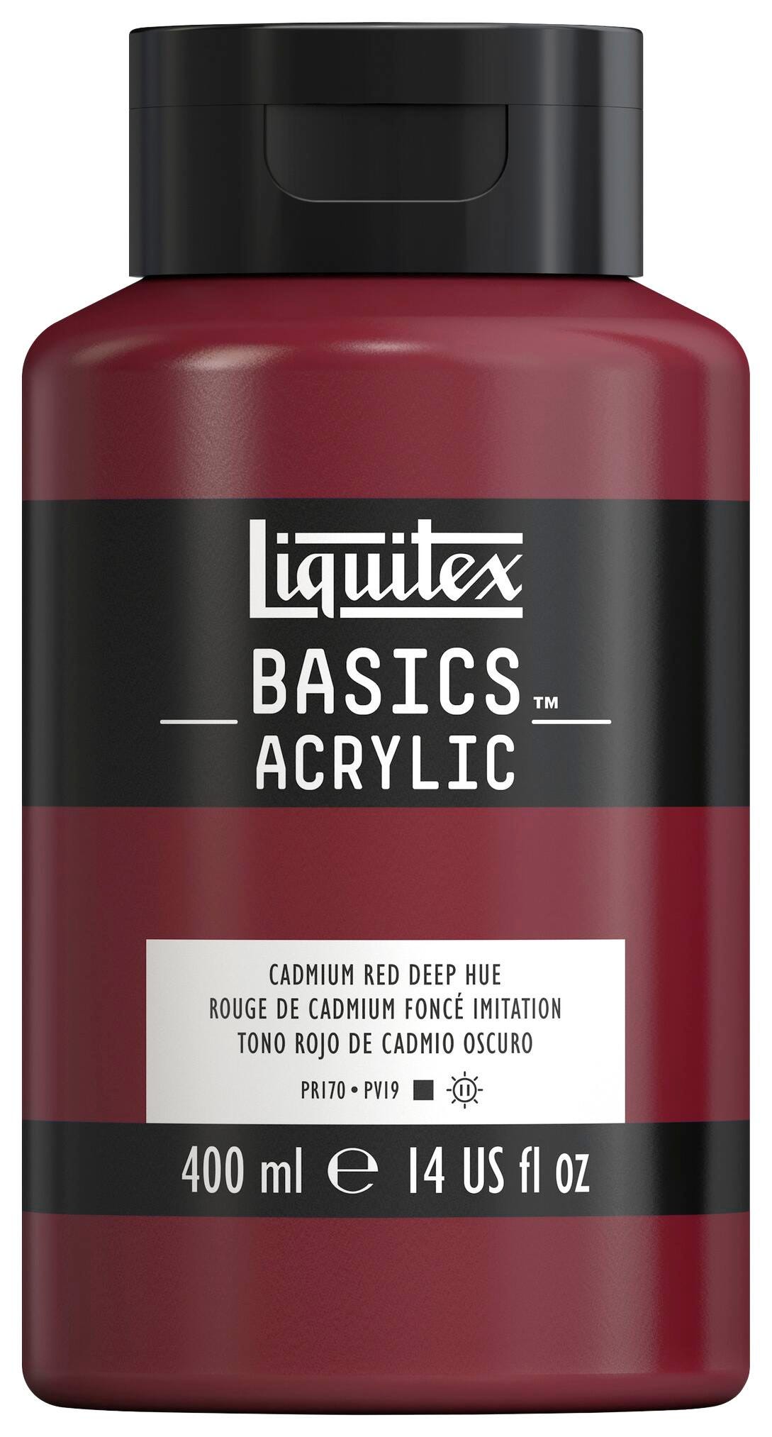 PAINT ACRYLIC LIQUITEX BASICS CAMIUM RED DEEP HUE 14 OZ