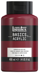 PAINT ACRYLIC LIQUITEX BASICS CAMIUM RED DEEP HUE 14 OZ