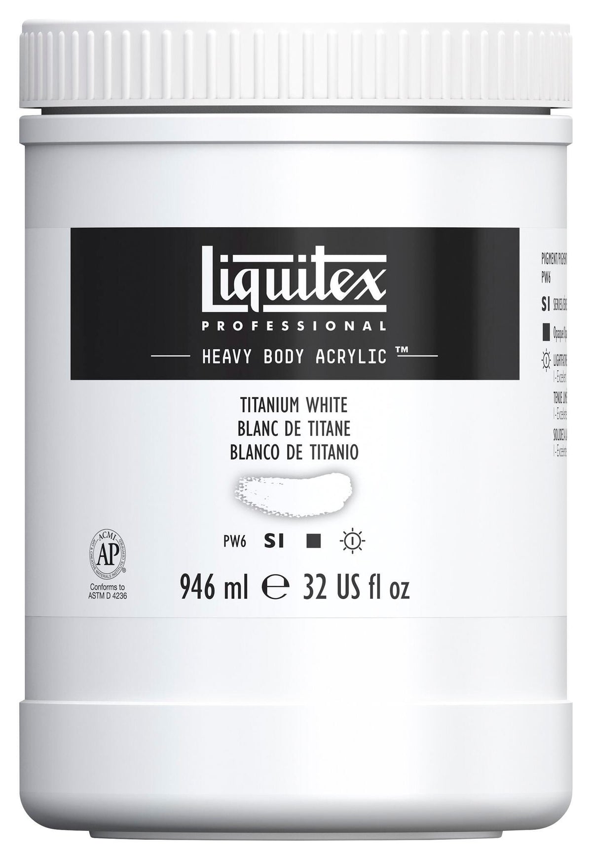 PAINT ACRYLIC HB LIQUITEX TITANIUM WHITE QUART