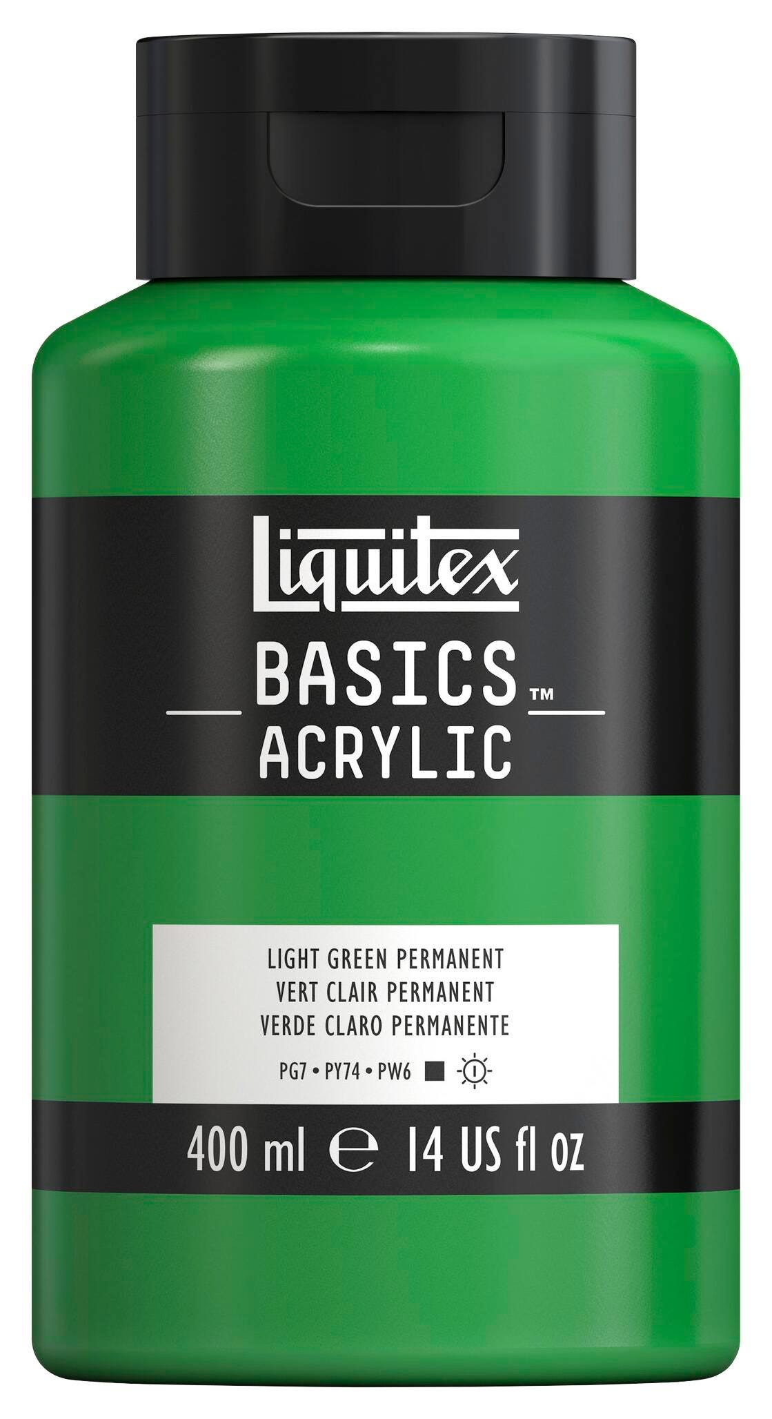 PAINT ACRYLIC LIQUITEX BASICS LIGHT GREEN PERMANENT 14 OZ