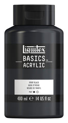 PAINT ACRYLIC LIQUITEX BASICS IVORY BLACK 14 OZ
