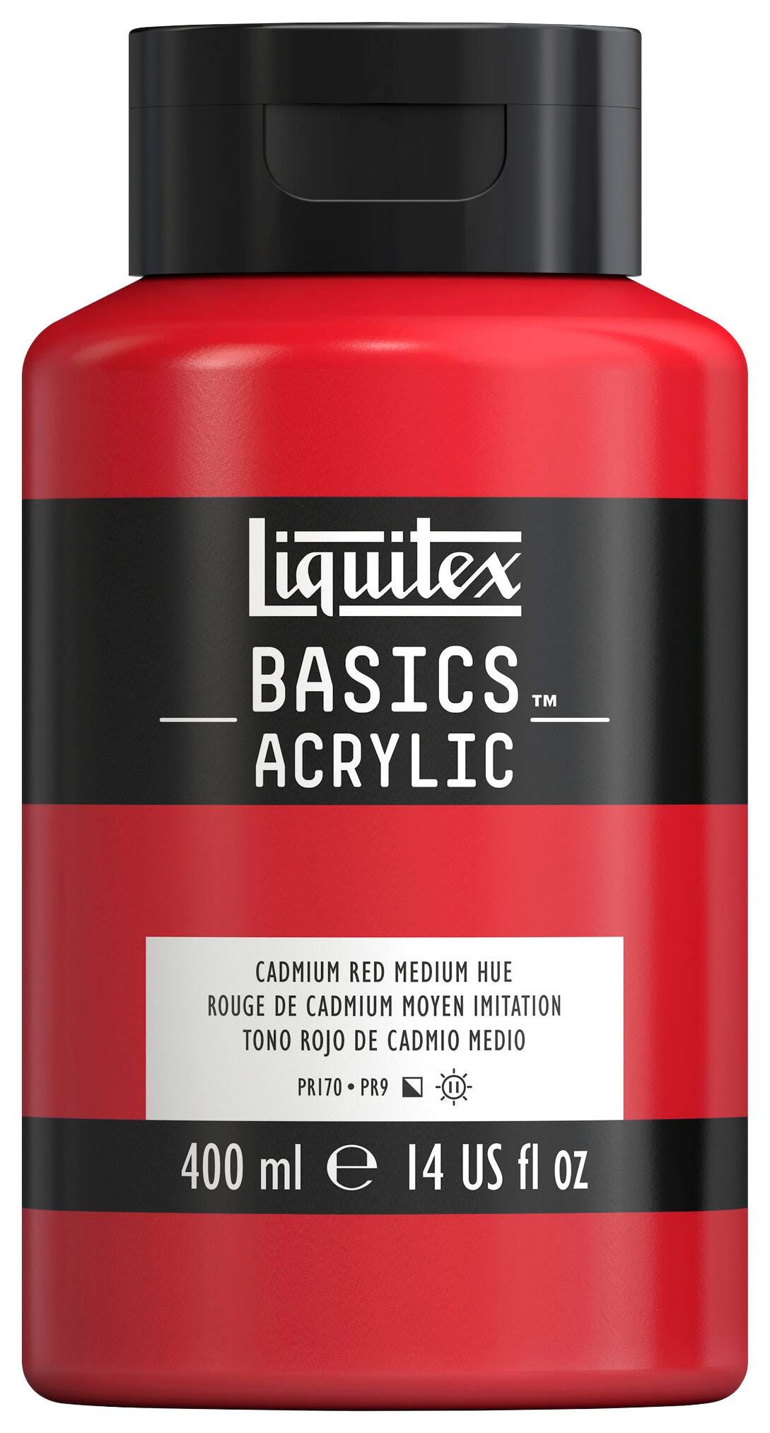 PAINT ACRYLIC LIQUITEX BASICS CAMIUM RED MEDIUM HUE 14 OZ