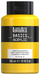 PAINT ACRYLIC LIQUITEX BASICS CADMIUM YELLOW MEDIUM HUE 14 OZ