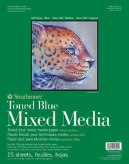 PAPER TONED BLUE MIXED MEDIA 11X14 IN 15 SHTS