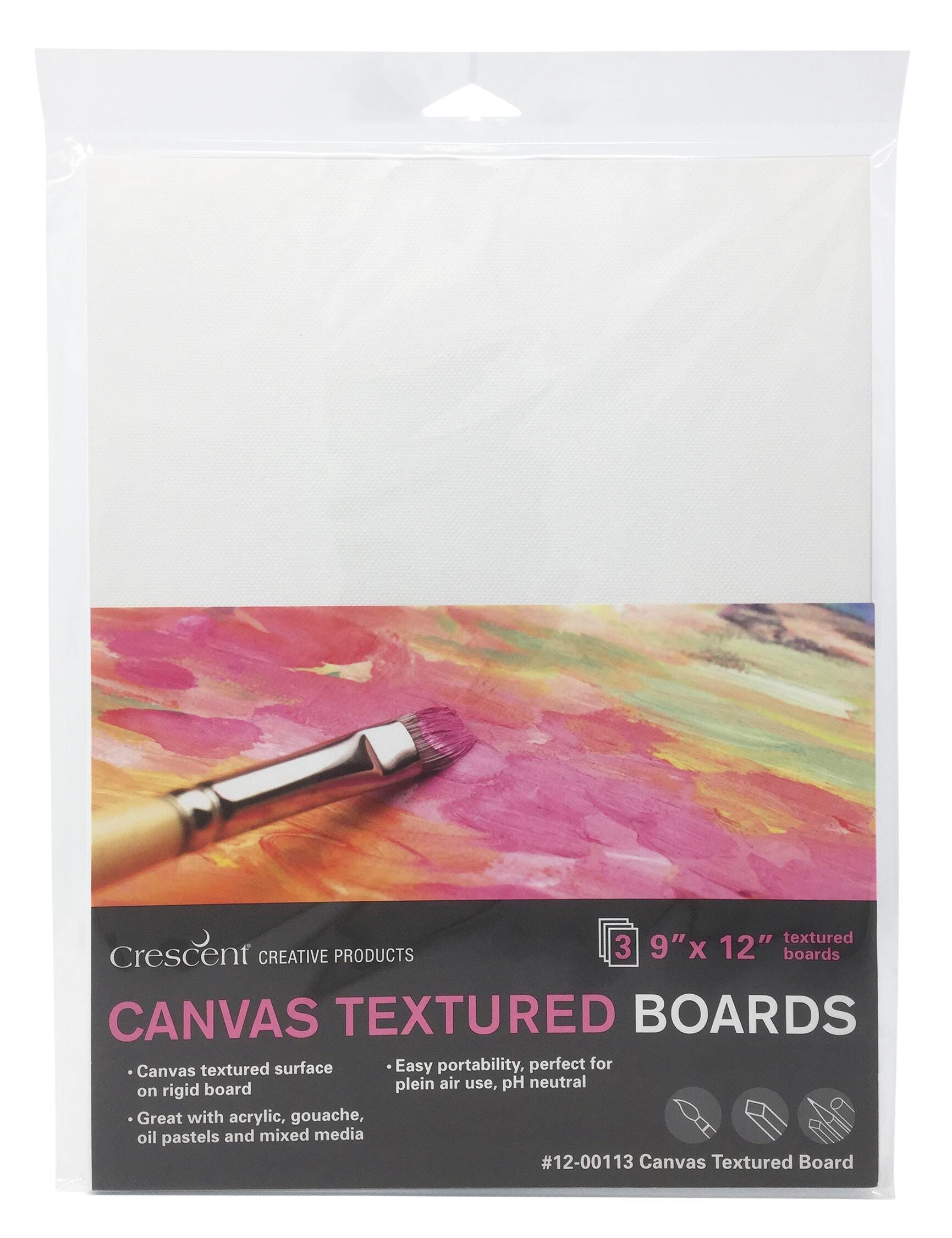 BOARD CANVAS CRESCENT 9X12IN PK OF 3