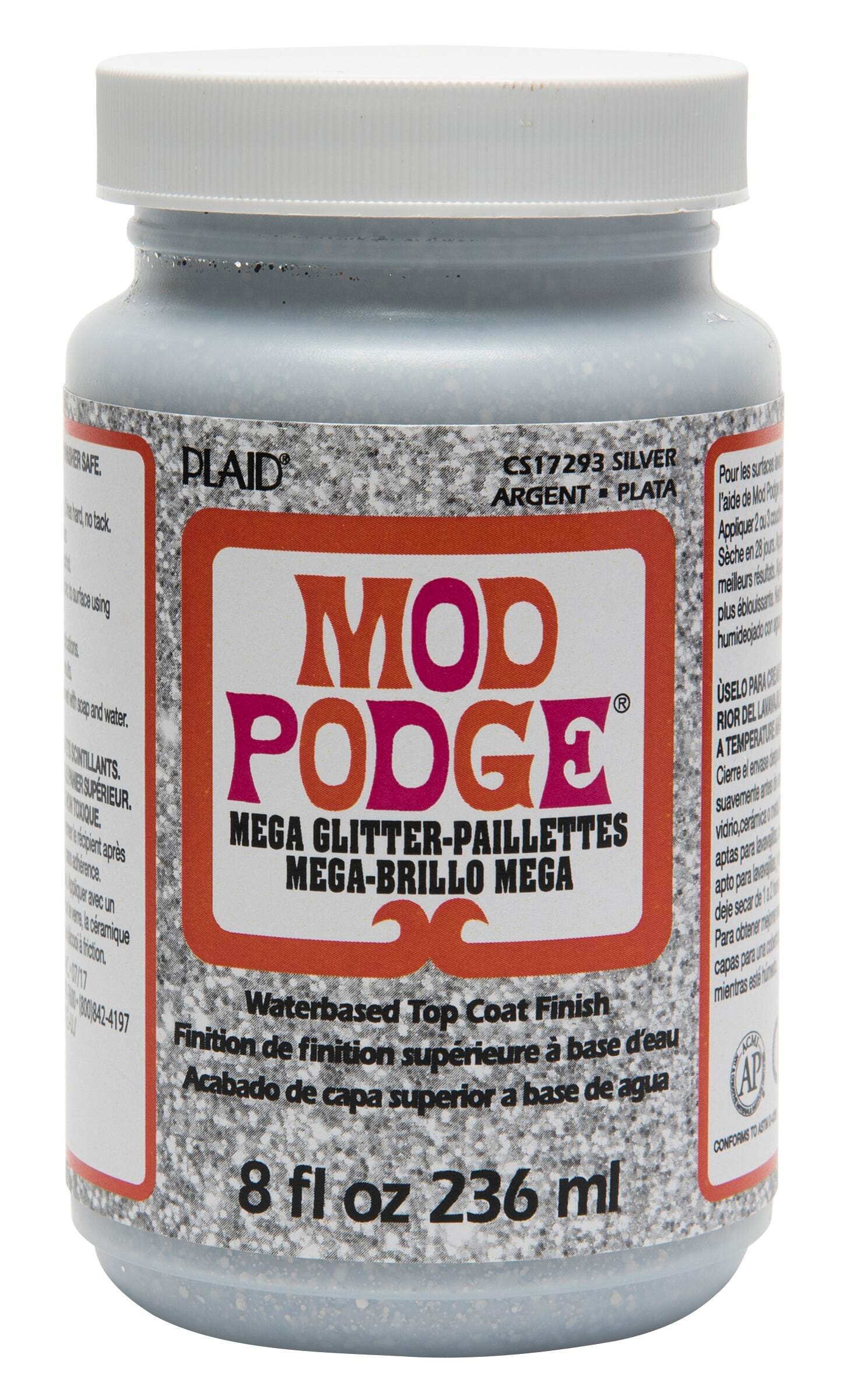 MOD PODGE MEGA GLITTER SILVER 8 OZ