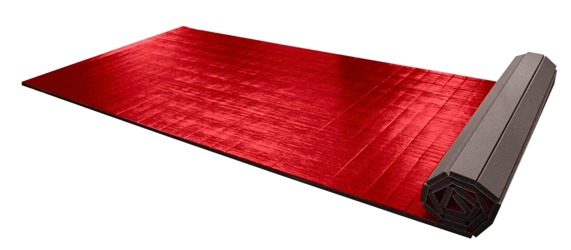 DOLLAMUR - FLEXI ROLL WITH ONE SIDE VINYL - 1IN X 6FT X 26FT RED
