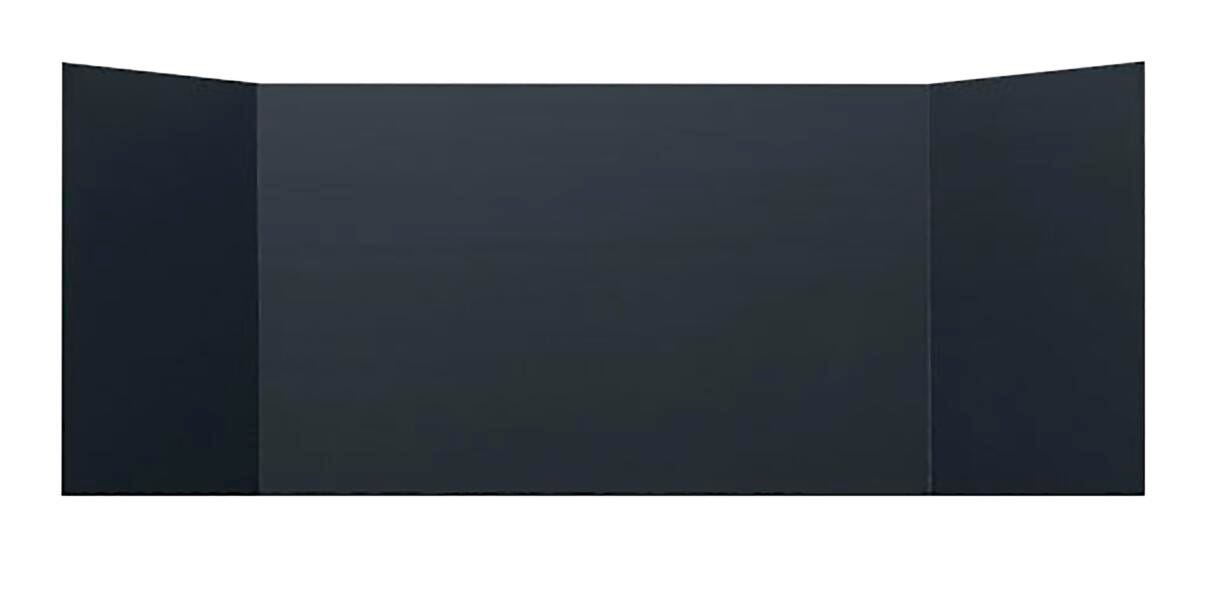 CARREL STUDY FOAM ECONOMY 12X48 IN BLACK PACK OF 24