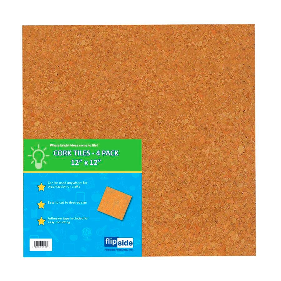 TILES NATURAL CORK 12X12 IN PK OF 4