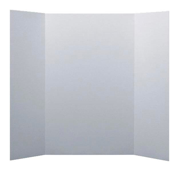 PRESENTATION BOARD TRI FOLD SCHOOL SMART 36X48 WHITE PK OF 24