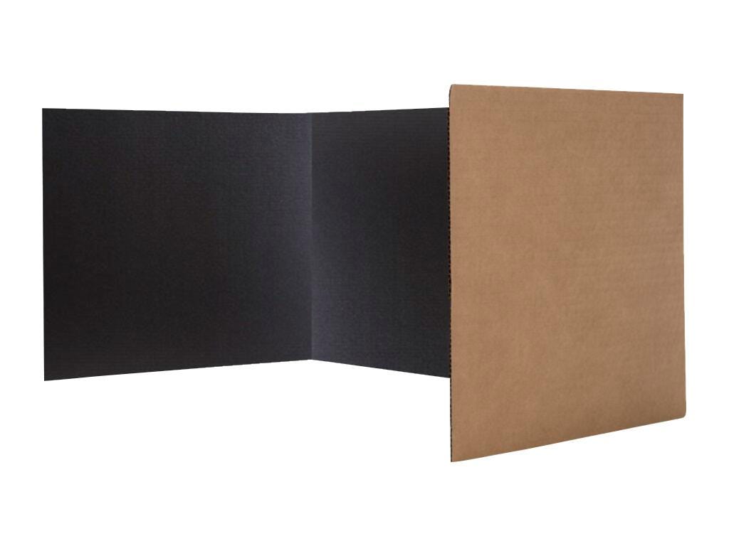 CARREL STUDY ECONOMY 12X48 IN BLACK PACK OF 24