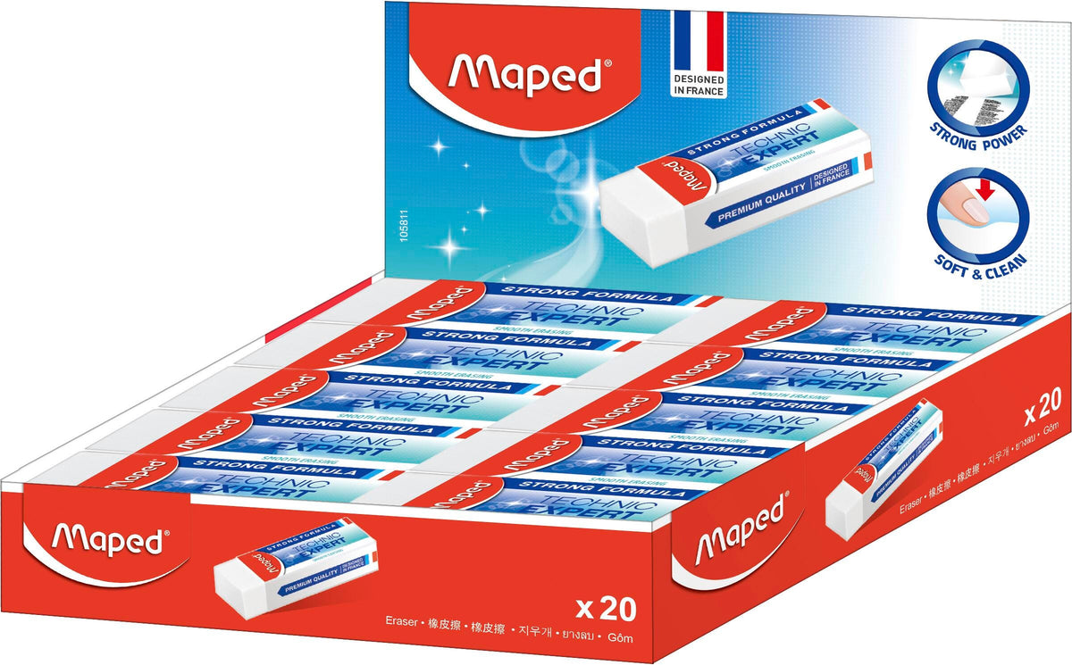ERASER MAPED TECHNIC EXPERT PACK OF 20