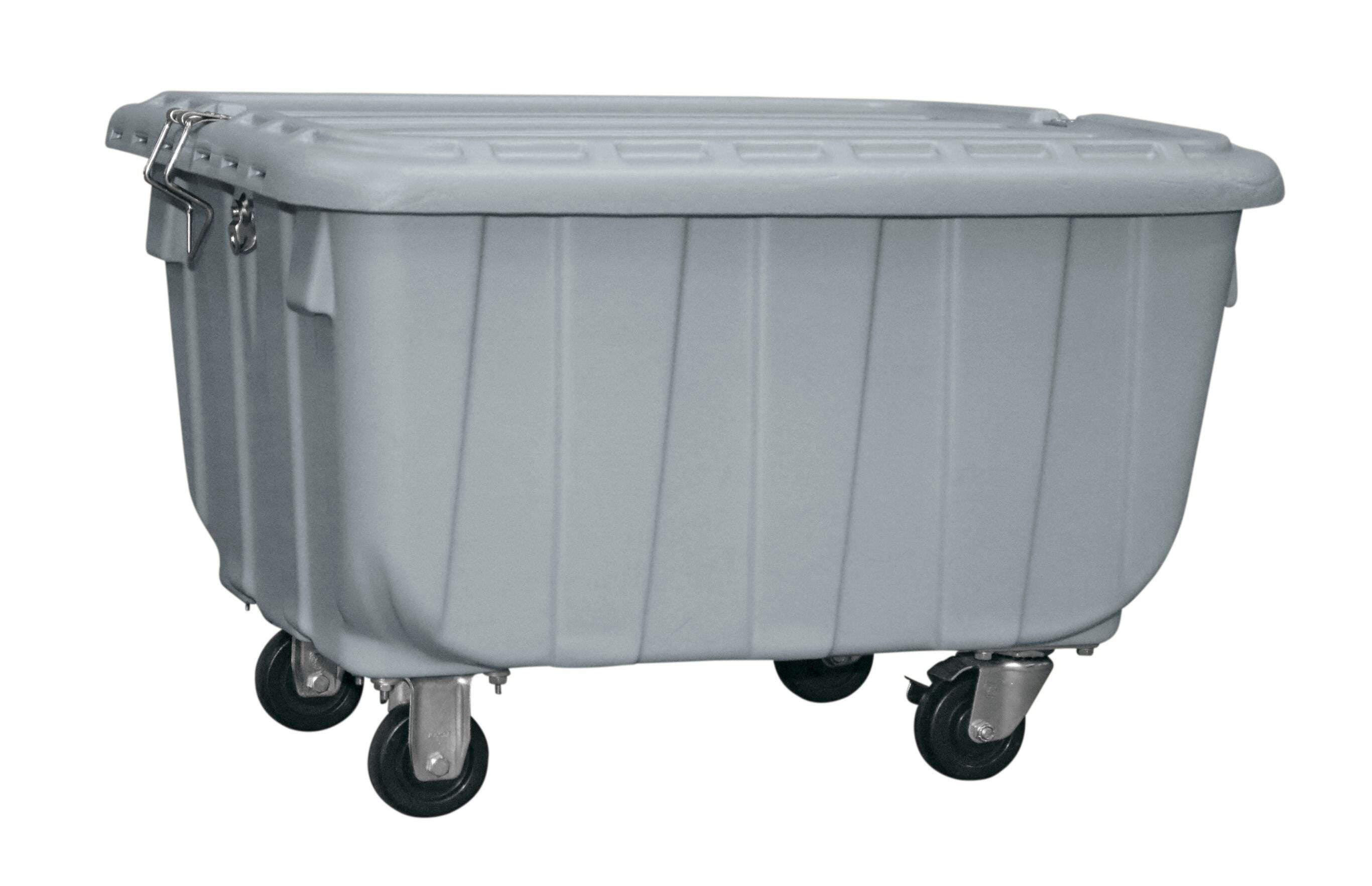 STORAGE BIN W/LID AND WHEELS SHIRLEY KS 30-7/8 X 21-5/8 X 16-3/4 GRAY EACH