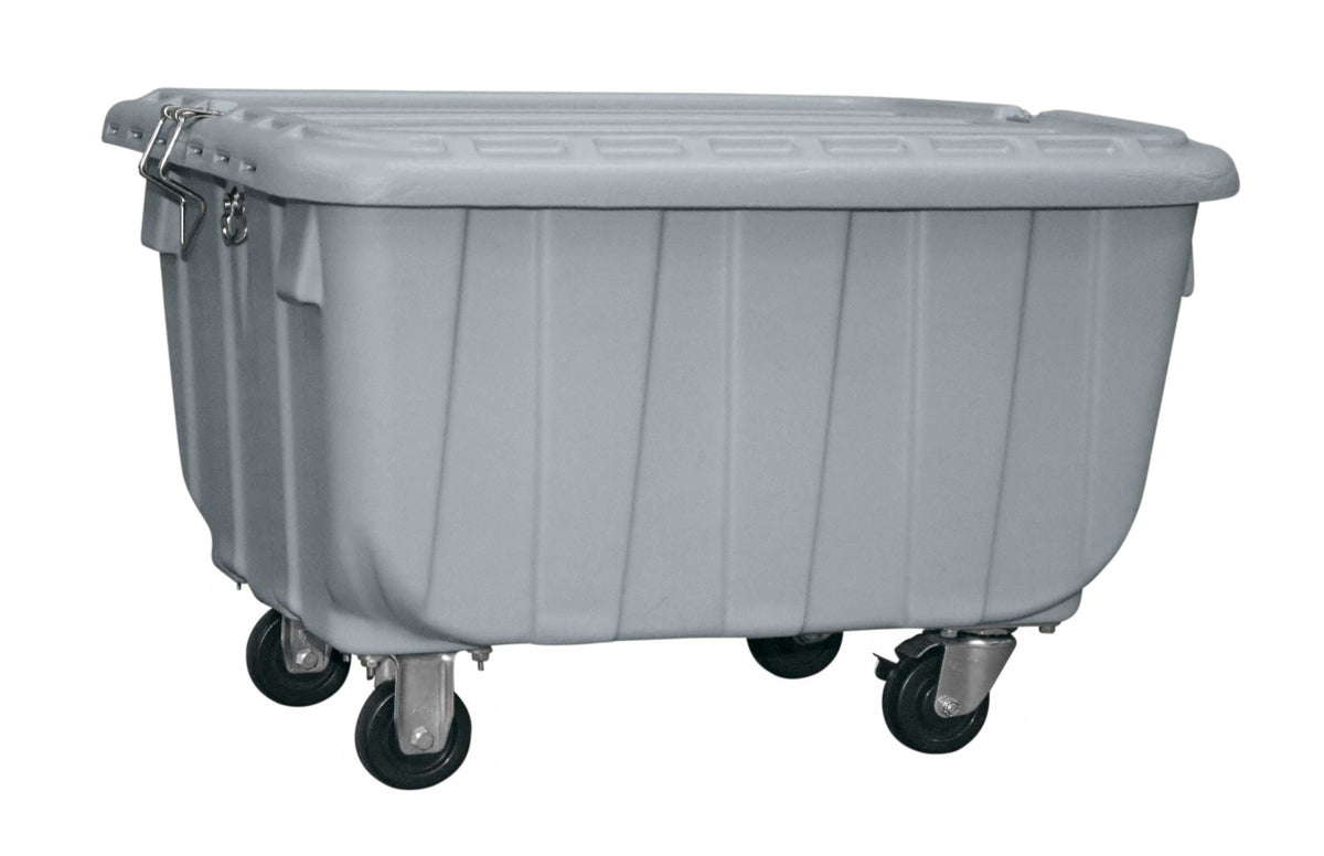 STORAGE BIN W/LID AND WHEELS SHIRLEY KS 30-7/8 X 21-5/8 X 16-3/4 GRAY EACH