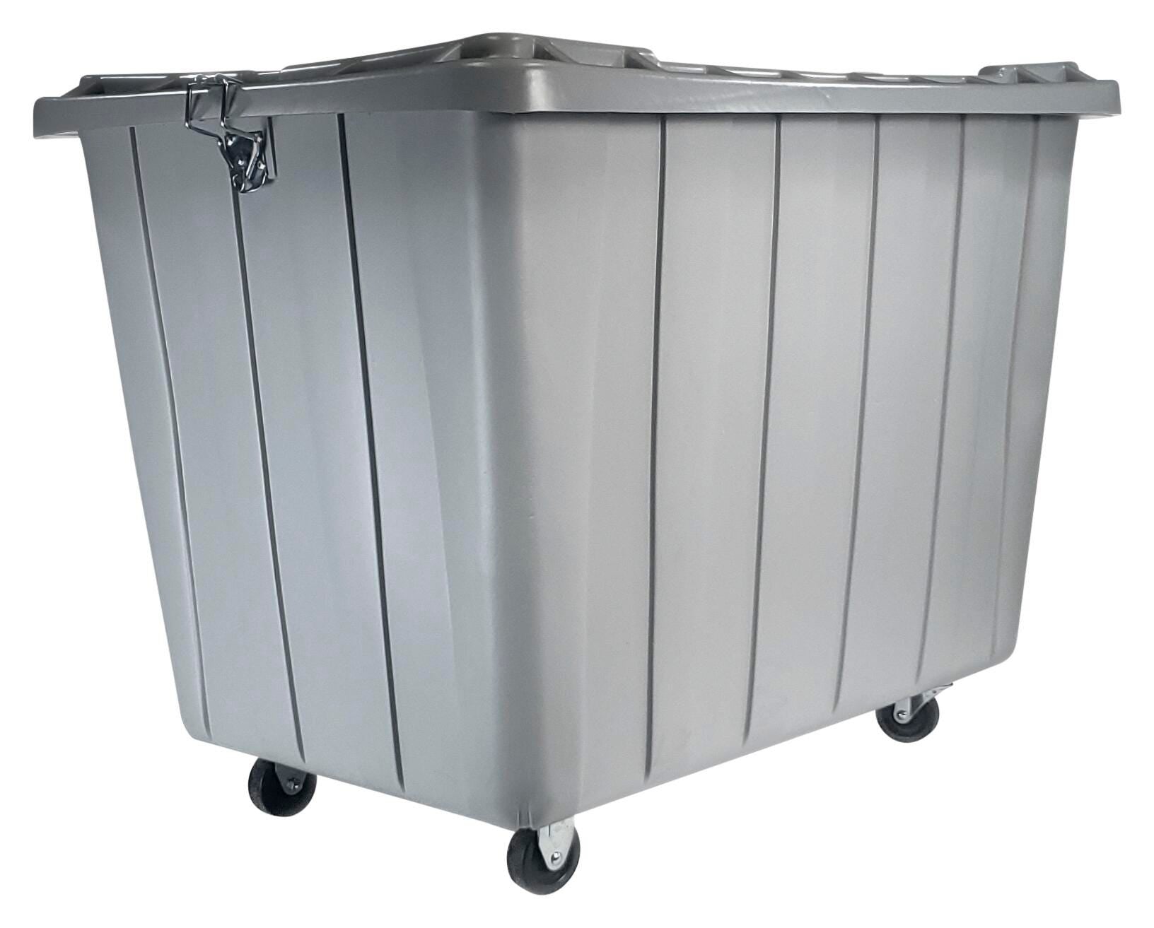 STORAGE BIN W/LID AND WHEELS SHIRLEY KS 38-3/8 X 26-1/2 X 25-3/4 GRAY EACH